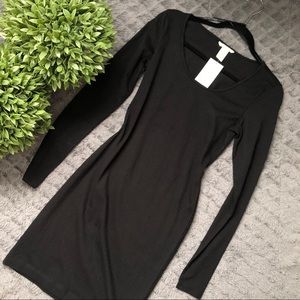 H&M black long-sleeve dress (small)